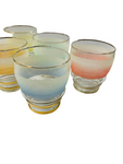 Set of 6 retro sugar frosted glasses