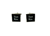 Cuff Links “Best Man” on Black Background”