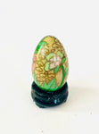 Miniature Cream Cloisonné Egg With Stand