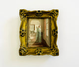 Gold Chancery Frames New Zealand Made with a Print of a Lady in the Drawing room reading