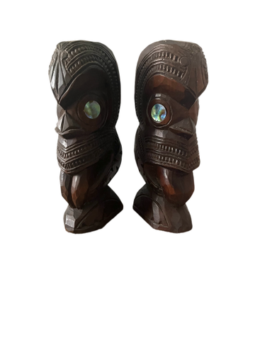 Hand Carved Maori Bookends