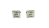 Cuff Links “Father of the Groom” on White Background”