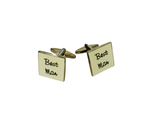 Cuff Links “Best Man” on White Background”