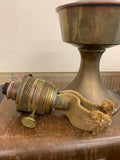 Antique brass kerosene lamp base