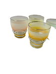 Set of 6 retro sugar frosted glasses