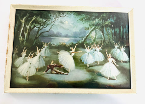 Ballerina By Carlotta Edward’s 1950s Print in Frame