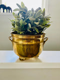 Small Brass Planter with Feet