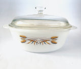 Fire King Milk Glass Casserole Dish