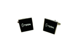 Cuff Links “Groom on Black Background”