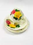 Royal Albert Trio with Pink and Yellow Roses