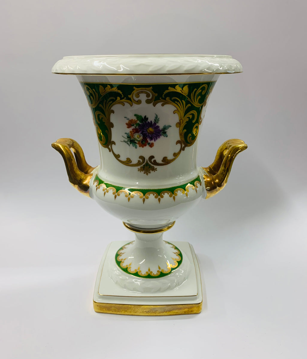 Kaiser West German Bourbou 2 handled ornate vase – Antique Alley