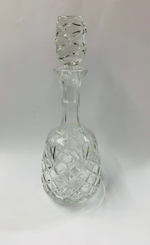 Antique cut crystal tall decanter