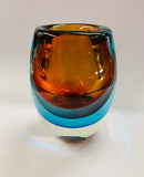 Heavy Murano style Midcentury glass vase