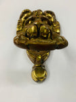 Antique heavy brass lion door knocker