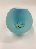 Hand blown New Zealand glass floral paperweight