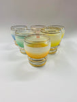 Set of 6 sugar frosted retro tumblers