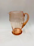 Large pink depression glass jug