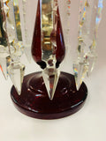 Antique Victorian Ruby Glass Lustre