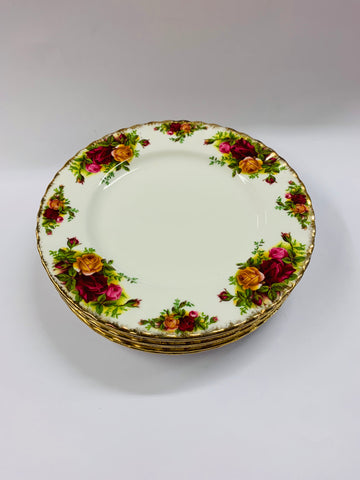 Set 6 Royal Albert Old Country Roses lunch plates