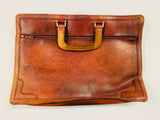 Antique leather satchel