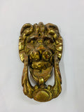 Antique heavy brass lion door knocker