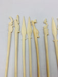 Set 12 bone hat pins or skewers