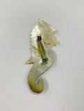 Mother of Pearl seahorse brooch