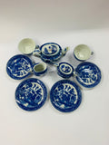 Blue Willow porcelain child’s tea set