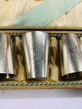 Set of 6 silver shot tumblers