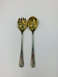 Silver plated Berry design salad servers