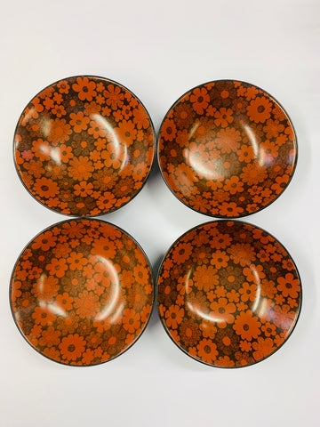 Set of 4 Crown Lynn Echo bowls