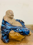 Large seated pottery Buddha