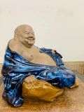 Large seated pottery Buddha