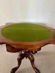 Victorian Burr Walnut folding games Table