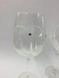 Pair of Royal Doulton Heart design wine glasses