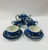 Blue Willow porcelain child’s tea set