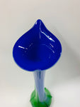 Midcentury Art glass tall tulip vase