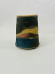 New Zealand Made Pottery Vase with Landscape Design