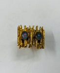 Midcentury Opal and gold tone Cufflinks