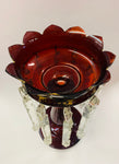 Antique Victorian Ruby Glass Lustre