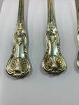 Set 6 silver plated Kings pattern lunch forks