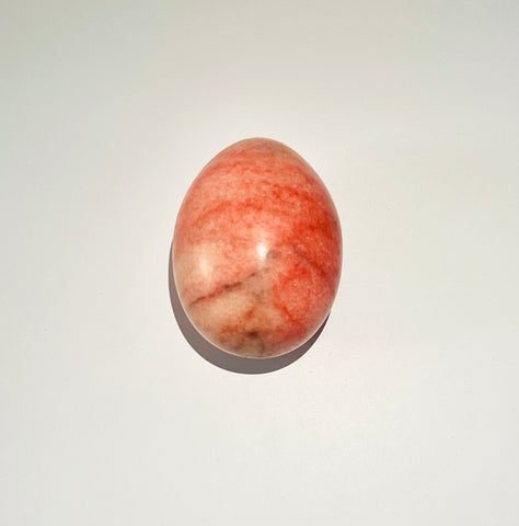 Agate Egg Pink Specks with Dark Pink and Black Swirls