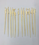 Set 12 bone hat pins or skewers