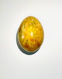 Agate Egg Tan and Yellow with Green veins