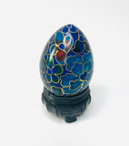 Cloisonné Two Tone Blue Egg