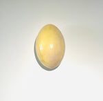 Agate Egg with Opaque White Cream and a small Smattering of Purple