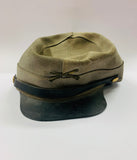 Vintage USA leather military cap