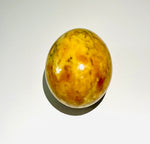 Agate Egg Tan and Yellow with Green veins