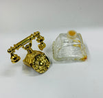 Vintage novelty glass telephone perfume bottle