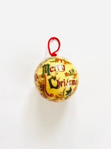 Vintage Christmas Decoupage Ball “Merry Christmas”